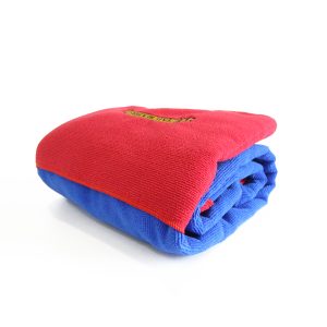 Dog drying towel blue and red_main