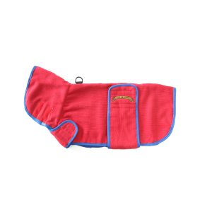 Classic dog drying coat red
